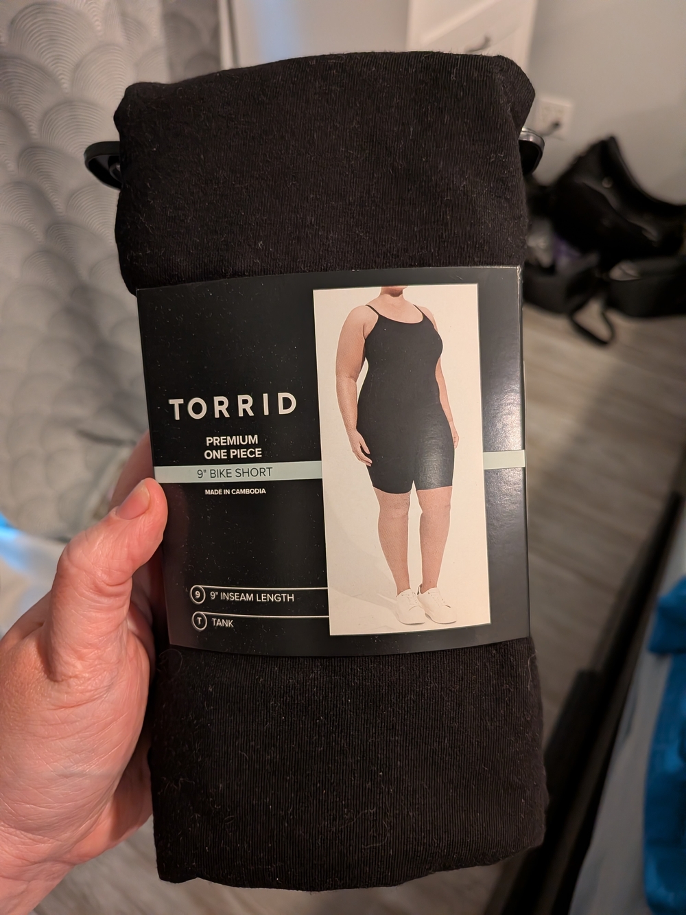 Torrid Premium One Piece 9" Bike Short - Black